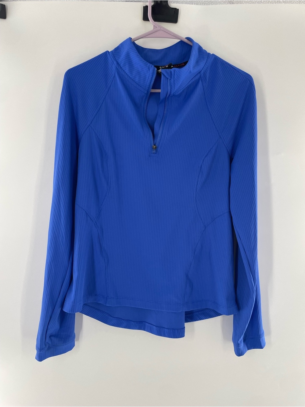 Spyder Women's Long-Sleeve Ribbed Half-Zip Top in Royal Blue